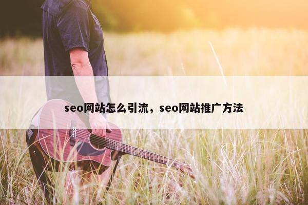 seo网站怎么引流，seo网站推广方法