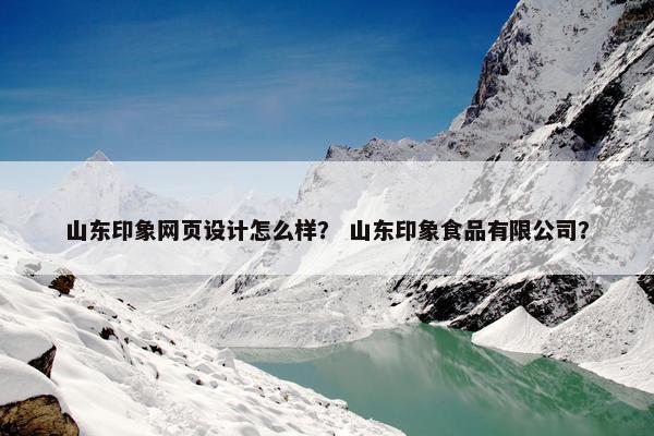山东印象网页设计怎么样？ 山东印象食品有限公司？