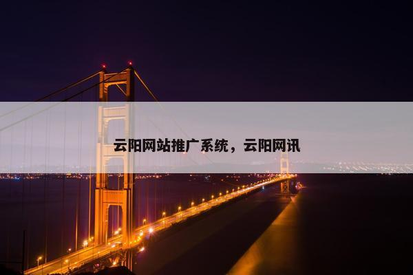 云阳网站推广系统，云阳网讯
