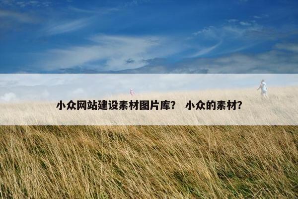 小众网站建设素材图片库？ 小众的素材？