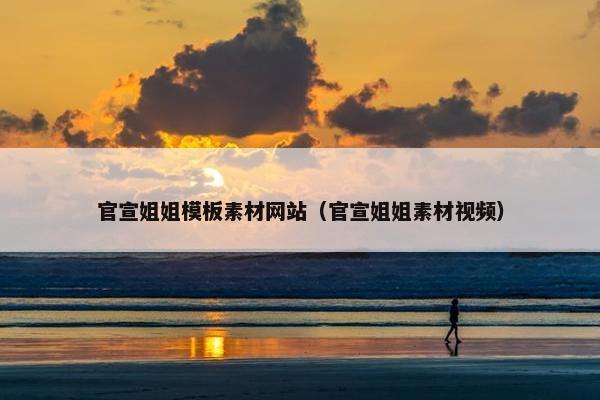 官宣姐姐模板素材网站（官宣姐姐素材视频）