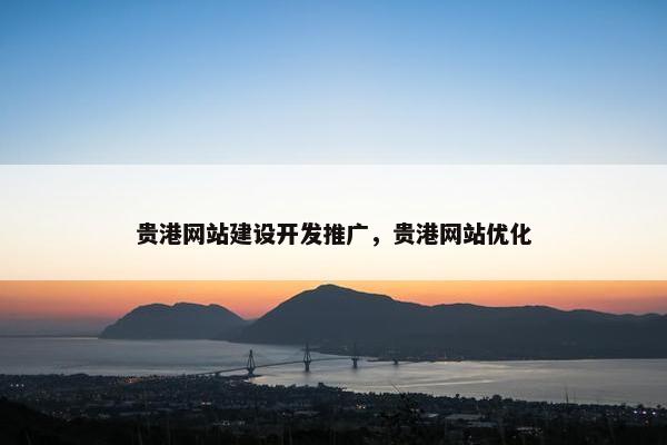 贵港网站建设开发推广，贵港网站优化