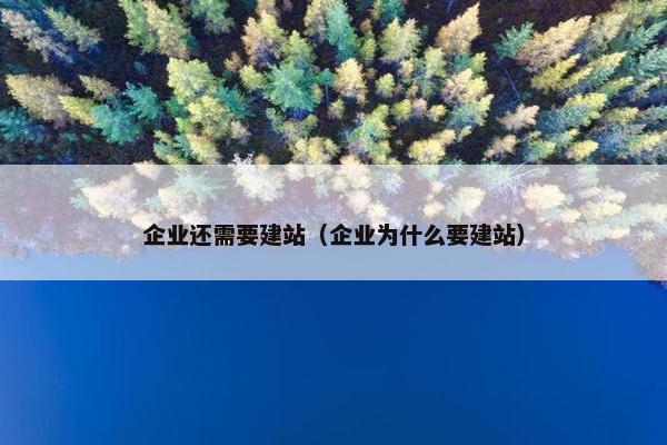 企业还需要建站（企业为什么要建站）