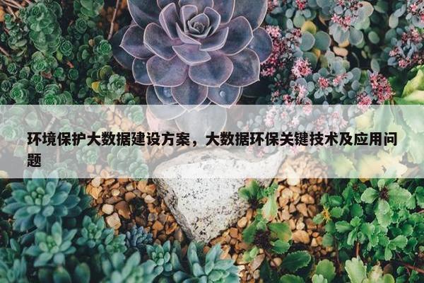 环境保护大数据建设方案，大数据环保关键技术及应用问题