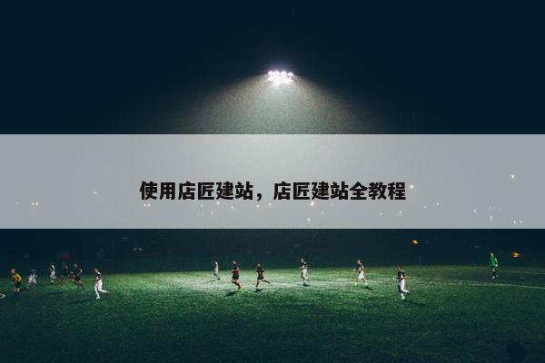 使用店匠建站，店匠建站全教程