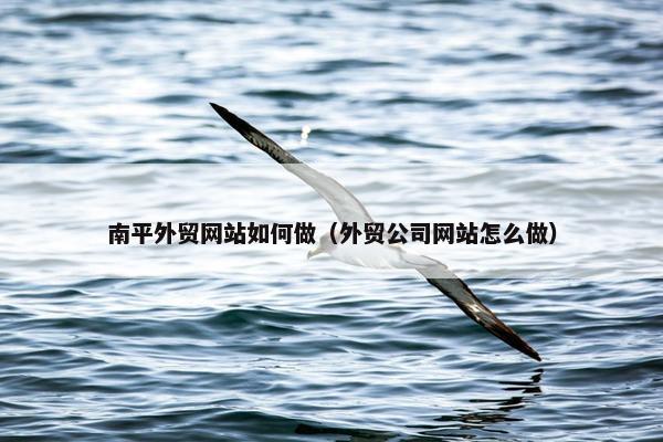 南平外贸网站如何做（外贸公司网站怎么做）