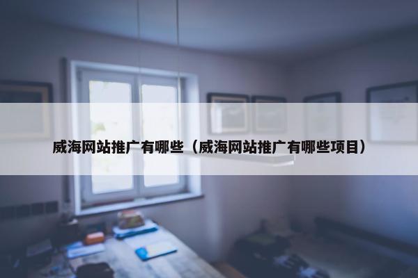 威海网站推广有哪些（威海网站推广有哪些项目）