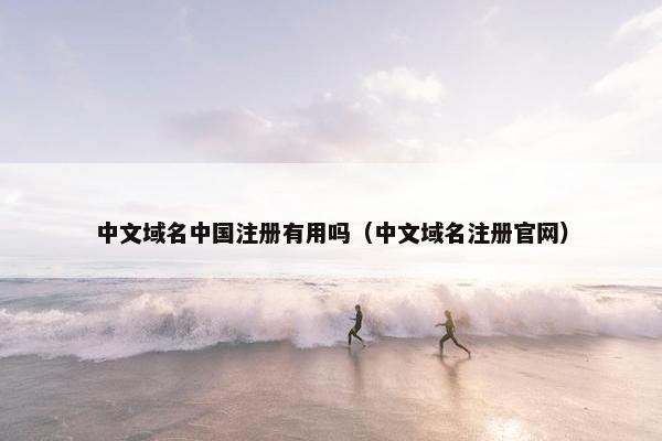 中文域名中国注册有用吗（中文域名注册官网）