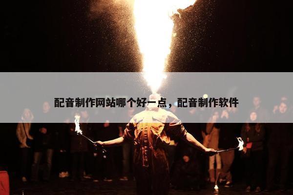 配音制作网站哪个好一点，配音制作软件