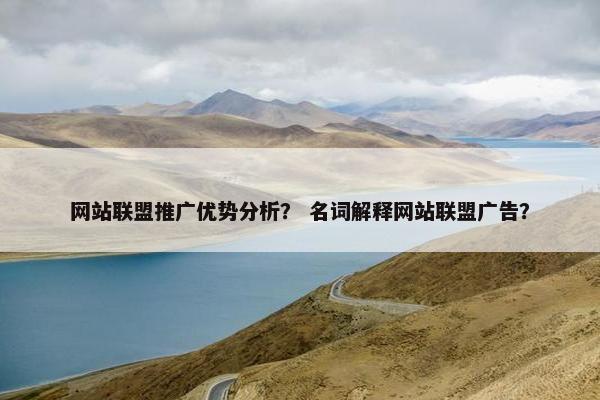 网站联盟推广优势分析？ 名词解释网站联盟广告？