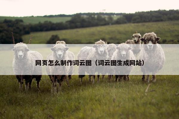 网页怎么制作词云图（词云图生成网站）
