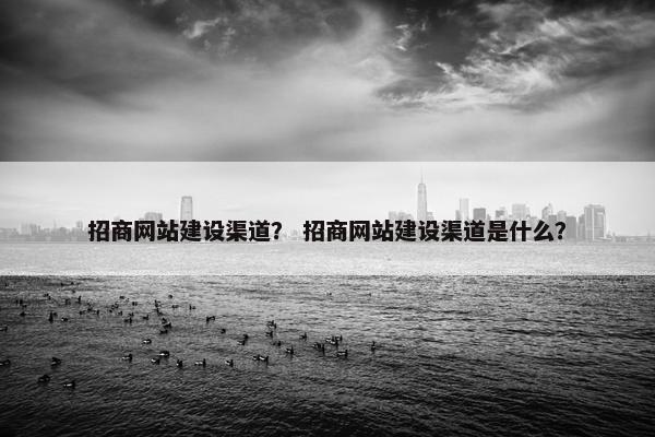 招商网站建设渠道？ 招商网站建设渠道是什么？