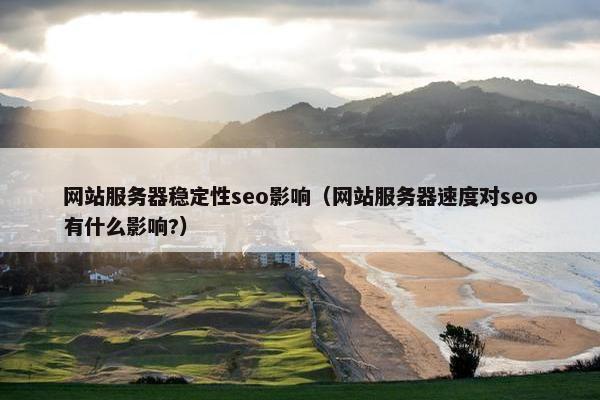 网站服务器稳定性seo影响（网站服务器速度对seo有什么影响?）
