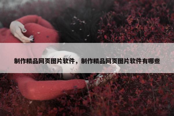 制作精品网页图片软件，制作精品网页图片软件有哪些
