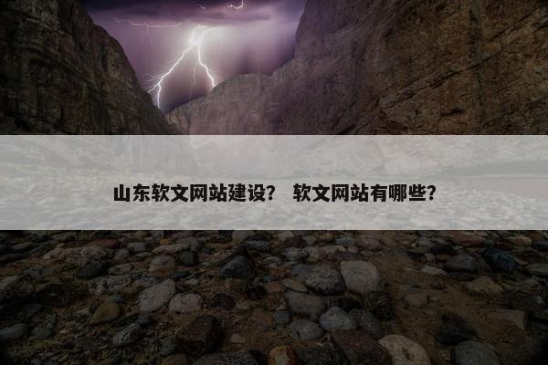 山东软文网站建设？ 软文网站有哪些？