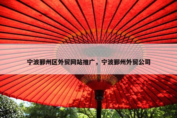 宁波鄞州区外贸网站推广，宁波鄞州外贸公司