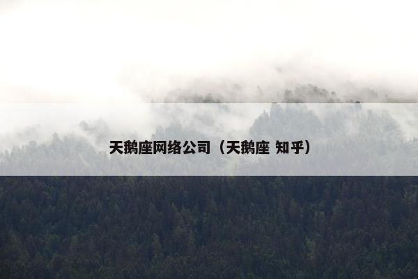 天鹅座网络公司（天鹅座 知乎）