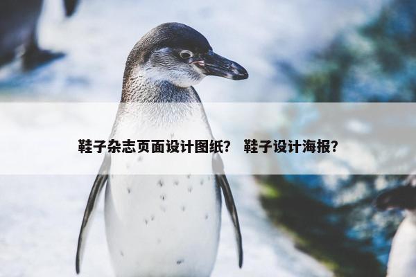 鞋子杂志页面设计图纸？ 鞋子设计海报？