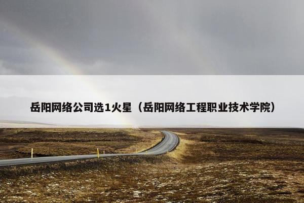 岳阳网络公司选1火星（岳阳网络工程职业技术学院）