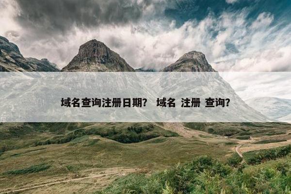 域名查询注册日期？ 域名 注册 查询？