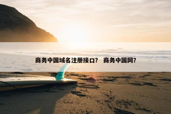 商务中国域名注册接口？ 商务中国网？