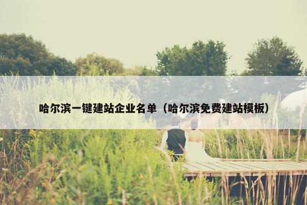 哈尔滨一键建站企业名单（哈尔滨免费建站模板）