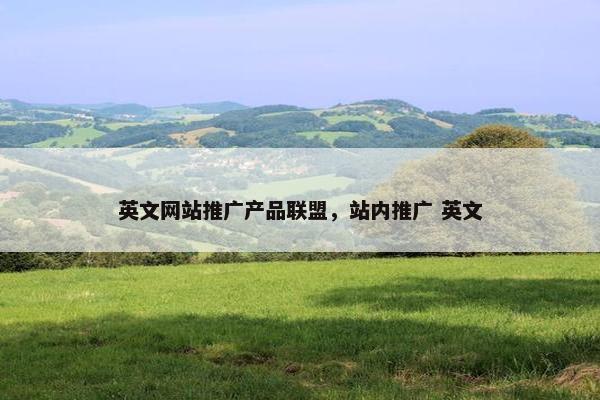 英文网站推广产品联盟，站内推广 英文