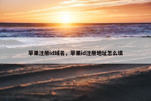 苹果注册id域名，苹果id注册地址怎么填