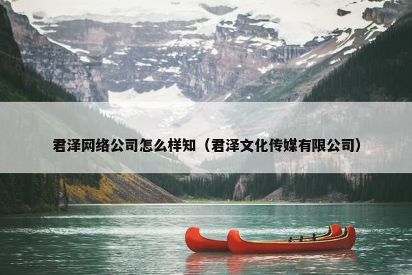 君泽网络公司怎么样知（君泽文化传媒有限公司）