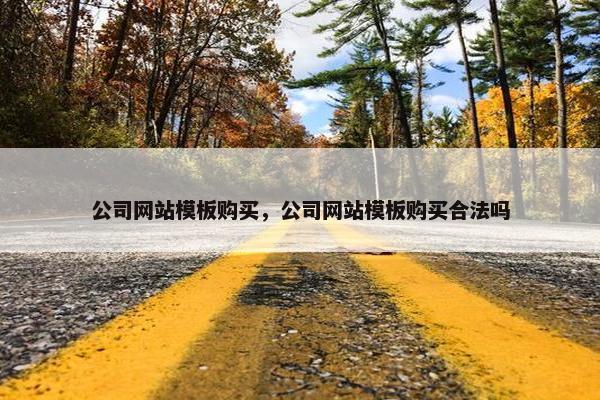 公司网站模板购买，公司网站模板购买合法吗