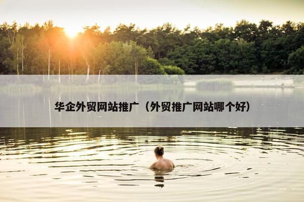 华企外贸网站推广（外贸推广网站哪个好）