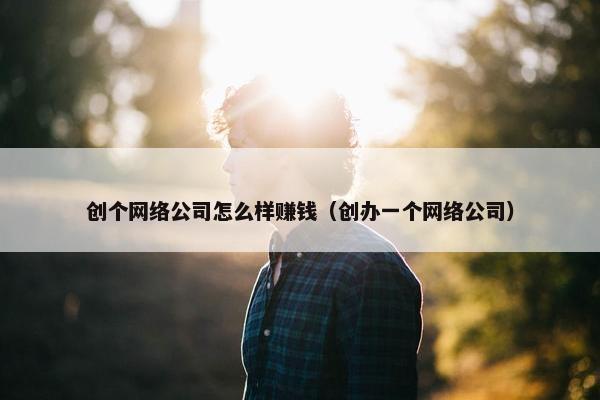 创个网络公司怎么样赚钱（创办一个网络公司）