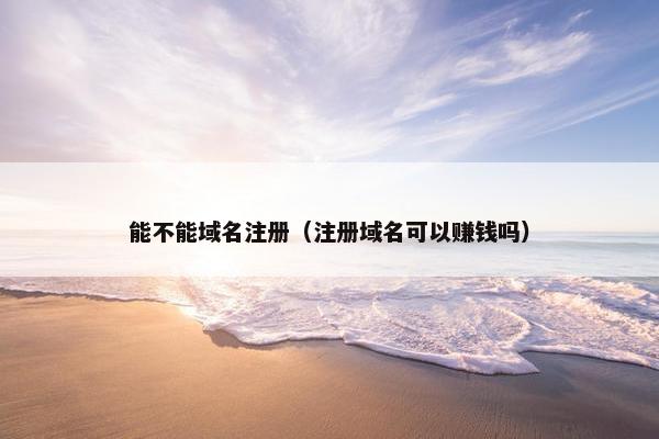 能不能域名注册（注册域名可以赚钱吗）