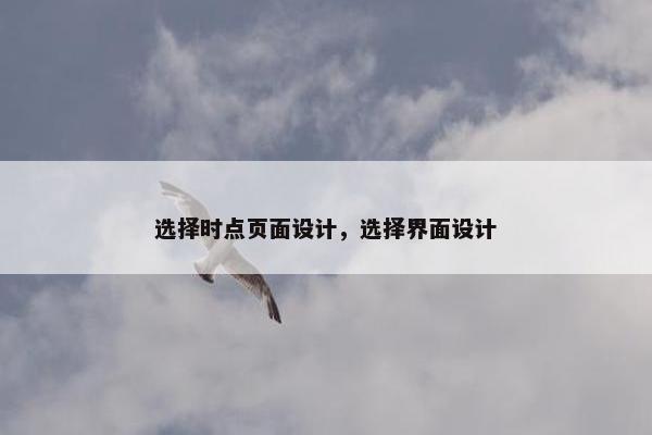 选择时点页面设计，选择界面设计