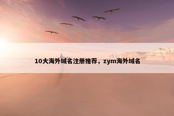 10大海外域名注册推荐，zym海外域名
