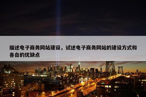 描述电子商务网站建设，试述电子商务网站的建设方式和各自的优缺点