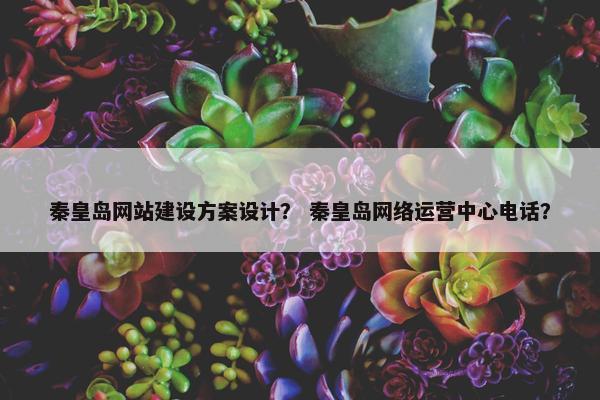 秦皇岛网站建设方案设计？ 秦皇岛网络运营中心电话？