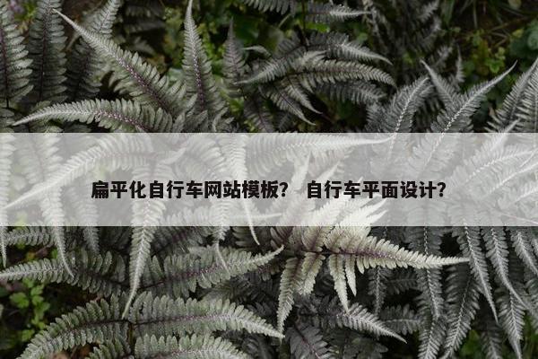 扁平化自行车网站模板？ 自行车平面设计？