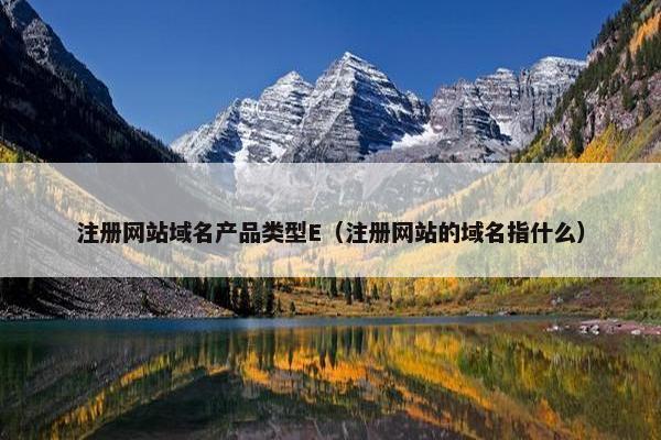 注册网站域名产品类型E（注册网站的域名指什么）