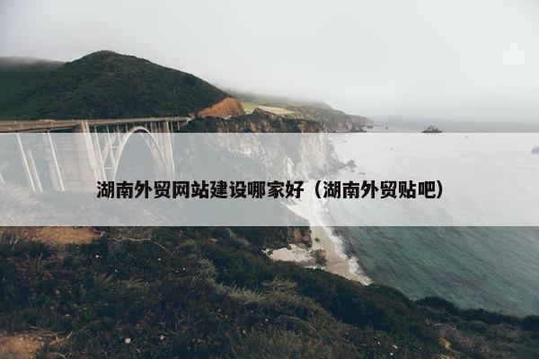 湖南外贸网站建设哪家好（湖南外贸贴吧）