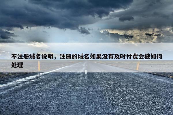 不注册域名说明，注册的域名如果没有及时付费会被如何处理