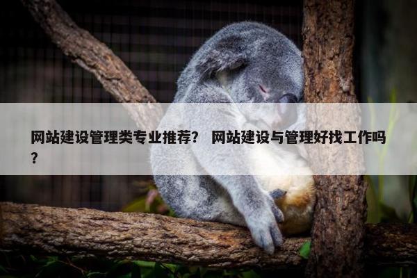 网站建设管理类专业推荐？ 网站建设与管理好找工作吗？