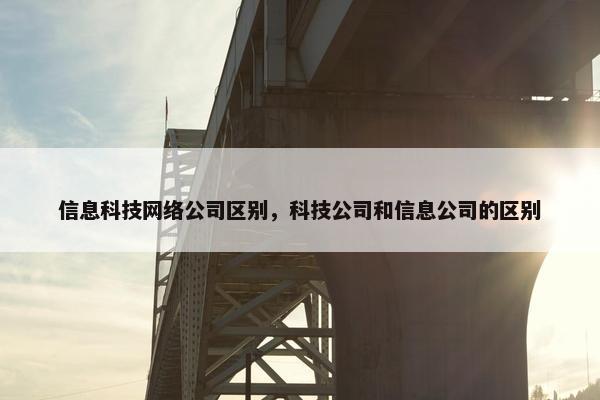 信息科技网络公司区别，科技公司和信息公司的区别