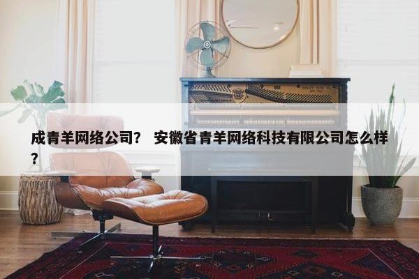 成青羊网络公司？ 安徽省青羊网络科技有限公司怎么样？