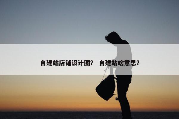 自建站店铺设计图？ 自建站啥意思？