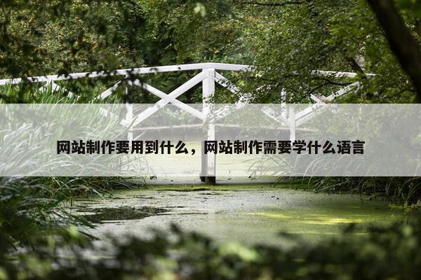 网站制作要用到什么，网站制作需要学什么语言