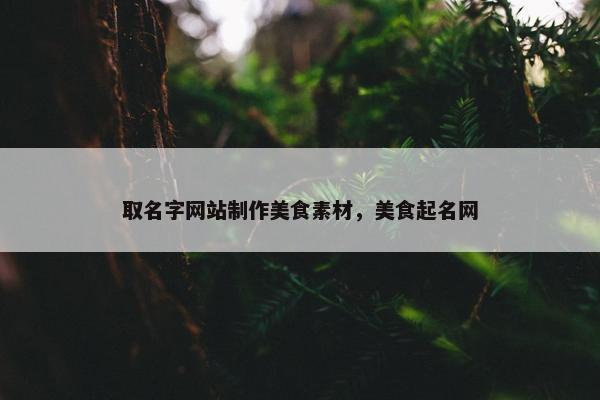 取名字网站制作美食素材，美食起名网