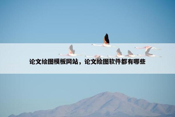 论文绘图模板网站，论文绘图软件都有哪些