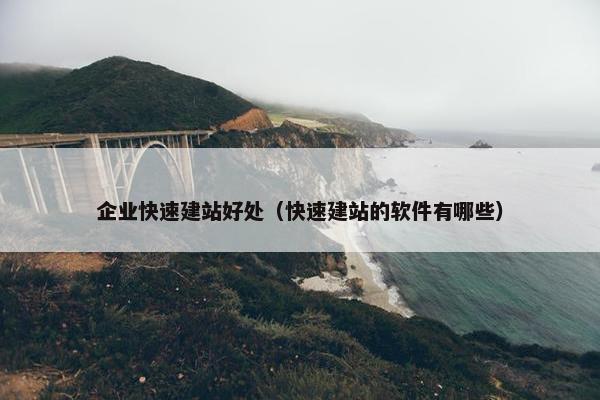 企业快速建站好处（快速建站的软件有哪些）