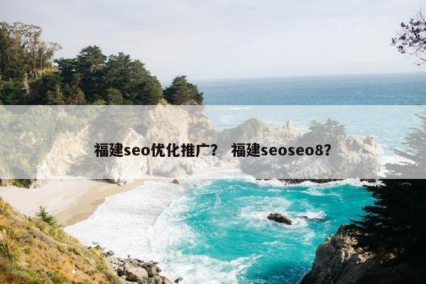福建seo优化推广？ 福建seoseo8？